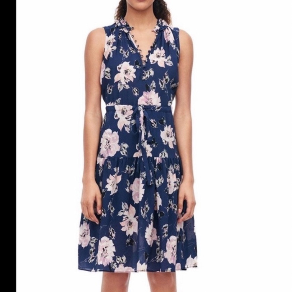 Rebecca Taylor Magnolia Floral Sleeveless Silk Dress Size 10 -As Seen on TV